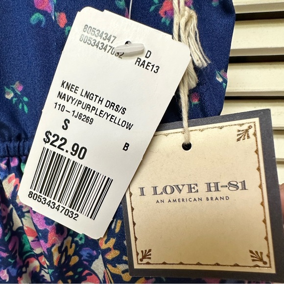 I Love H-81 (Forever 21) Floral Belted Dress Size S - Picture 6 of 11